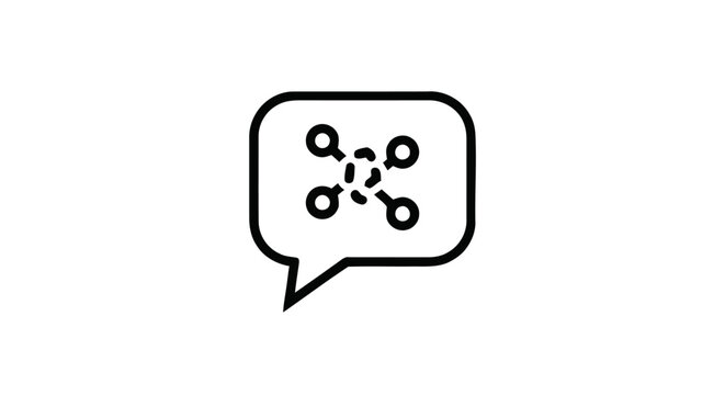 Network connection in a speech bubble.