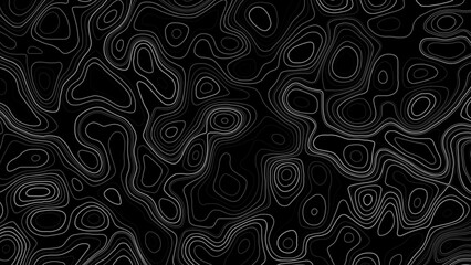 Fototapeta premium Topographic contour map on dark background. Vector grid map.