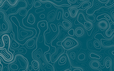 Fototapeta premium Topographic contour map on blue background. Vector grid map.
