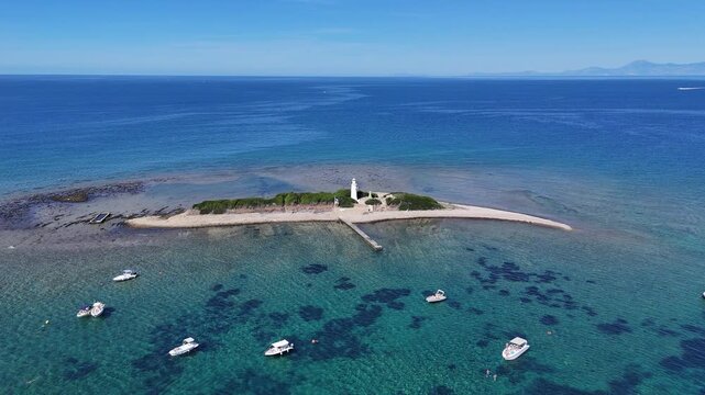 Beautiful mediterranean landscape at Punta Licosa, near Castellabate in the Cilento region. Province of Salerno, Campania, Italy.