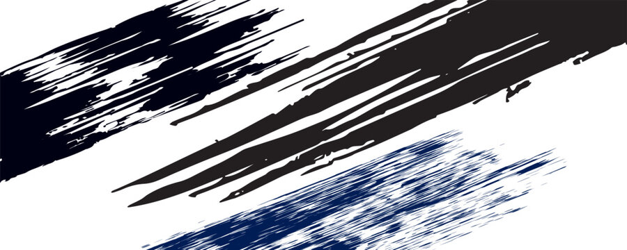 Vector flag of Estonia. Graffiti in grange style with brush strokes and paint splashes. EU country.