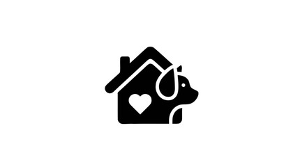 Obraz na płótnie Canvas Veterinary Clinic Pet Care House Logo.