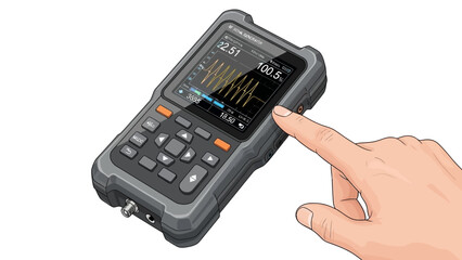 Handheld Signal Generator Vector Illustration © Pratama
