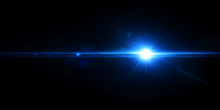 Abstract blue light background with glowing rays motion energy digital space design dark night glow flare bright lines stars animation artistic backdrop