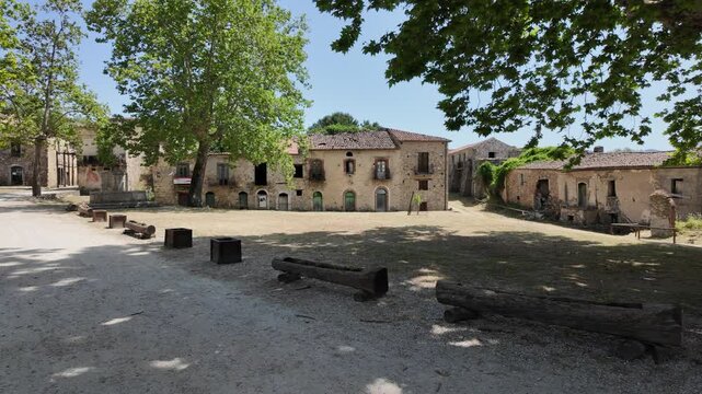 Roscigno Vecchio, old abandoned village in the Province of Salerno, Cilento, Campania, Italy.