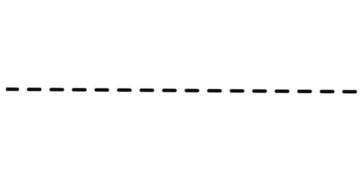 Black dashed line horizontal border icon Vector