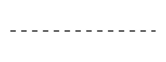 Black dashed line isolated on a flat surface © Game