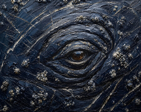 🐋 THE HUMPBACK WHALE PORTRAIT IN EXTREME CLOSE-UP IMPASTO