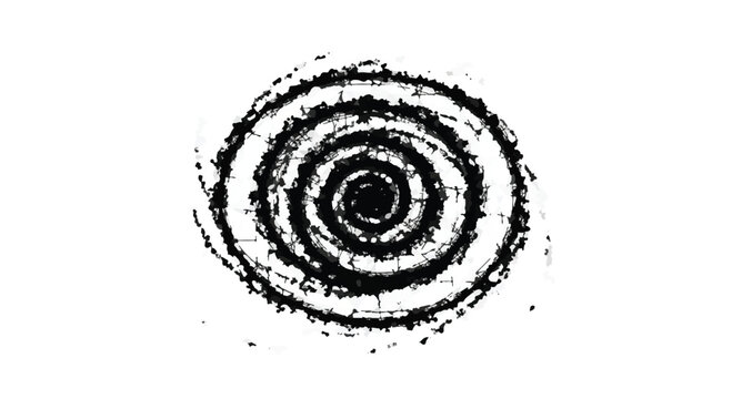 Spiral vortex illustration creates a hypnotic sense of movement and depth.