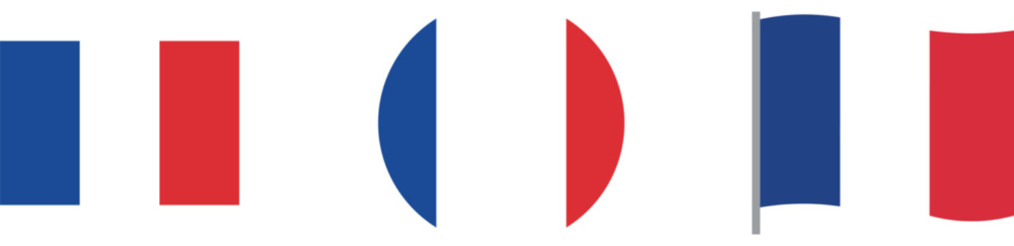 French flags collection diverse representations of the tricolore in various waving styles