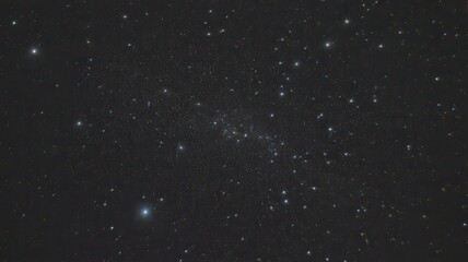 Fototapeta premium Night sky full of stars and distant galaxy.