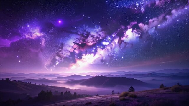 Smooth orange pink space waves drifting side to side through elegant cosmic depth and soft glow
