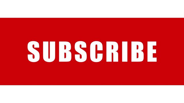 Subscribe, flickering white letters and red background. Subscribe or register to a video channel, social media account, online shop, website, internet blog, influencer account or newsletter. 