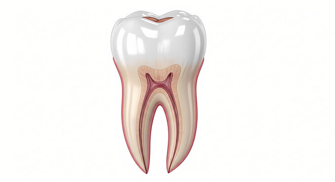 Cross-Sectional View Of A Human Molar Tooth Anatomy