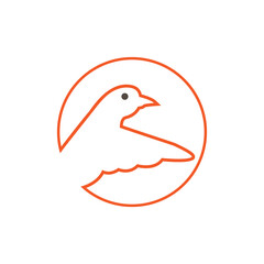 Obraz premium Bird logo design, bird icon, birds symbol, Eagle logo, Flying bird logos, Creative abstract bird logo, Falcon wings, birds logo,