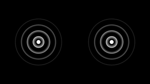 Radar Icons Animation Collection Sonar Sound Waves and Radar Signal Symbols Big Set on Transparent Background for Technology Interface Design Projects