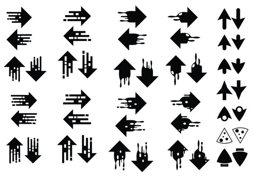 Speed, Liquid & Glitch Arrow Vector Pack 40+Dynamic Directional Arrows, Motion, Drip & Tech Style Icons