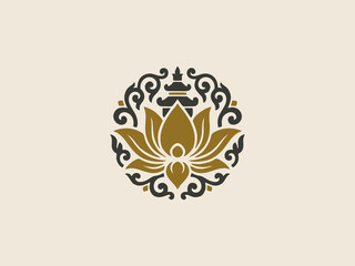 Obraz premium Asian Ethnic Ornamental Symbol Vector Collection with Floral, Tribal, Geometric and Cultural Decorative Elements
