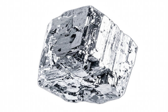 Shiny Metallic Mineral Crystal Specimen with Reflective Facets