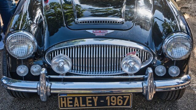 Raanana, Israel. December 21, 2024. The Austin-Healey 3000 is a British sports car, 1967.
