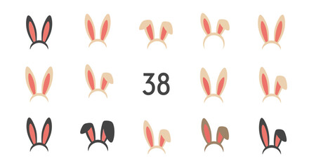 Collection of various rabbit ears. © Ahmad