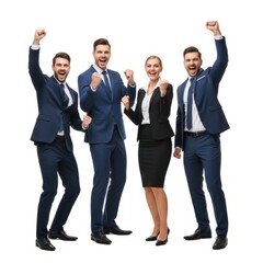 Fototapeta premium Business team celebrating success together