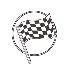 Obraz premium Checkered Flag Vector Illustration