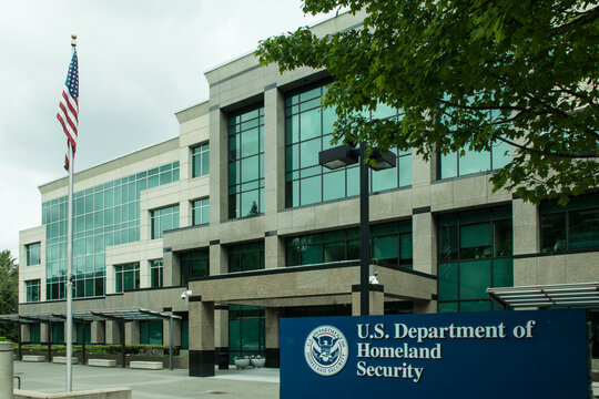 Tukwila, USA (WA) - 5/19/2026: Department of Homeland Security Front Entrance