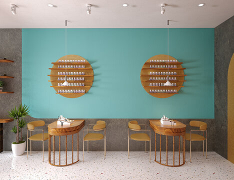 3d render nail shop beauty spa saloon