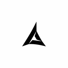 Fototapeta premium Modern tech logo with abstract triangle design element