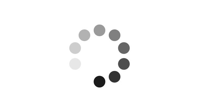 Flat and Modern Design Circle Loading. Stock Video Progress Bar Animated Background with transparent background