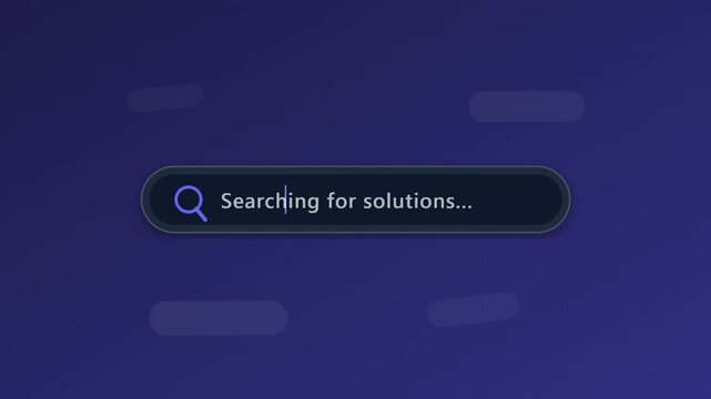 Searching for solutions on a digital interface.