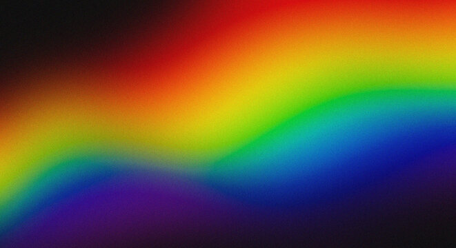 Vibrant Rainbow Gradient Wave on Black Background