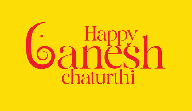 Ornamental lotus and motifs arranged for happy ganesh chaturthi visuals