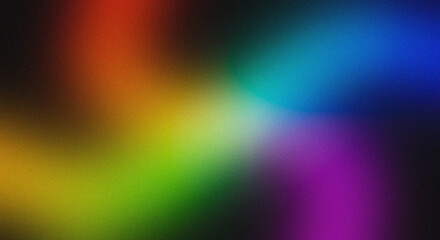 Obraz premium Vibrant Rainbow Colorful Abstract Blur on Black Background