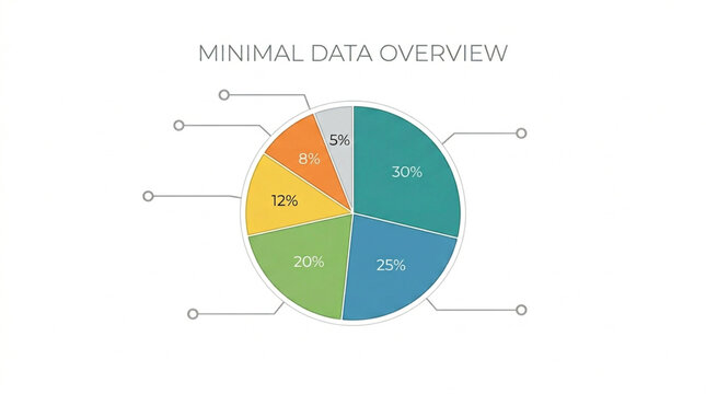 Minimal data overview pie chart