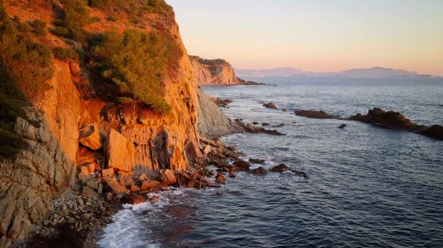 The cove of Anthenors, on the C&ocirc;te Bleue, South of France