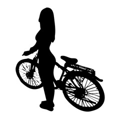 Fototapeta premium chica con bicicleta