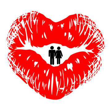 Beso con coraz&oacute;n
