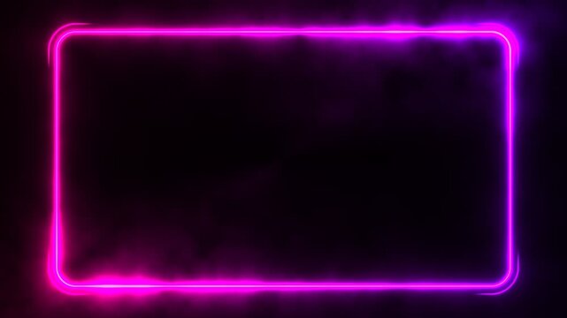 Synthwave Pink Purple Streamer Facecam Border Retrowave Glowing Edge Overlay Seamless Loop 4K