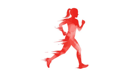 Obraz premium Woman Running in Motion Blur Fast.