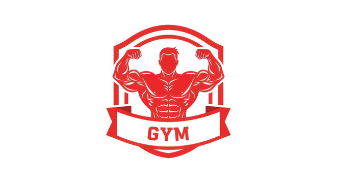 Muscular man lifting dumbbells strong.