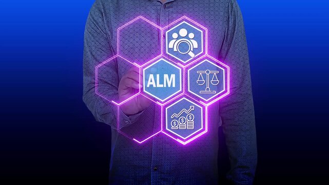 AML and Financial Compliance System, Professional Using Laptop to Track Transaction Monitoring, Fraud Prevention, Regulatory Adherence and KYC Procedures