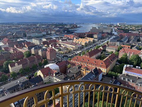 A breathtaking view from the top of the church of our saviour located in Copenhagen Denmark.