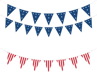 Obraz premium Patriotic american bunting with stars and stripes for events.