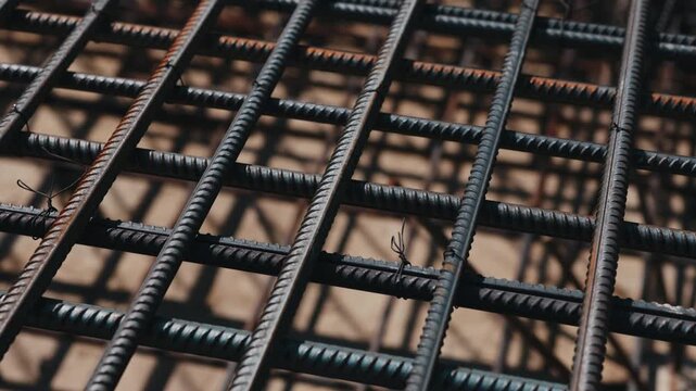 Steel reinforcement mesh for reinforced concrete foundation slab