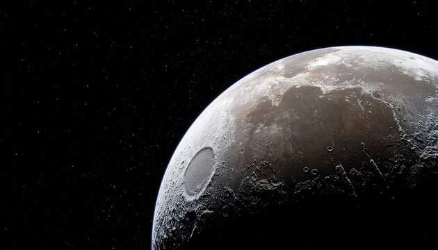 Pluto Planet Surface Close-Up | High-Resolution Close-Up of Pluto&rsquo;s Planetary Surface Captured by Space Missions