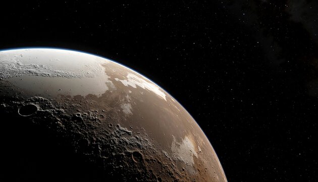 Pluto Planet Surface Close-Up | High-Resolution Close-Up of Pluto&rsquo;s Planetary Surface Captured by Space Missions