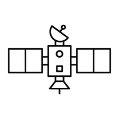 Satellite orbit and communication icon for global data transmission © Najmin