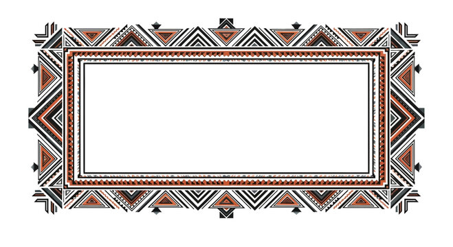 Colorful Geometric Patterned Frame Border 1.